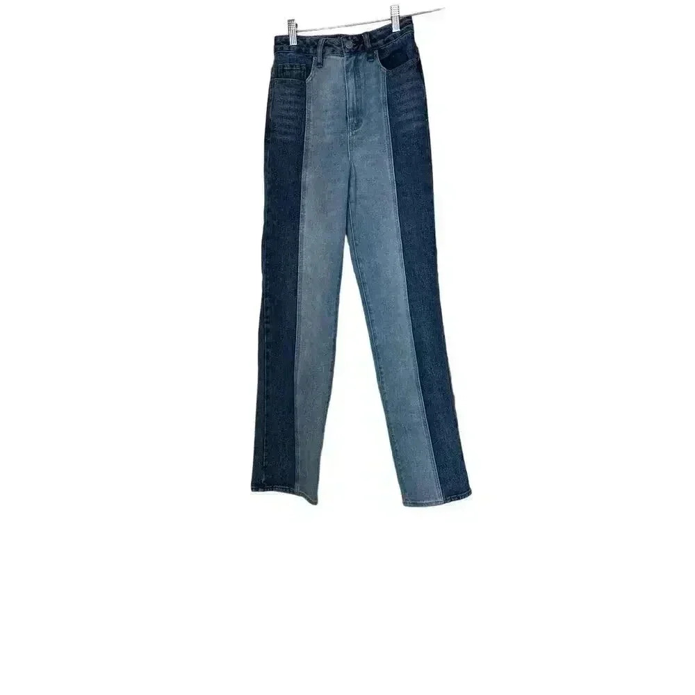 PacSun Women's Skinny Jeans - Dark and Light Blue